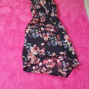Black floral dress